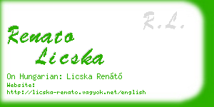 renato licska business card