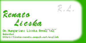 renato licska business card